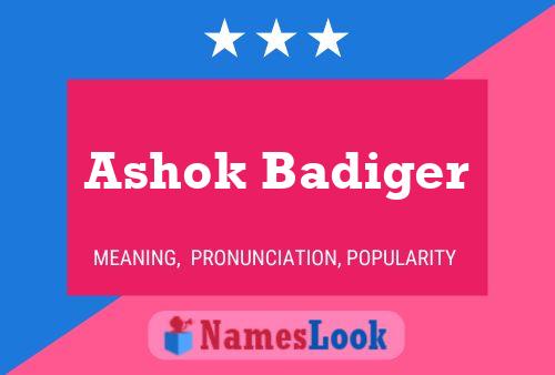 Ashok Badiger Name Poster