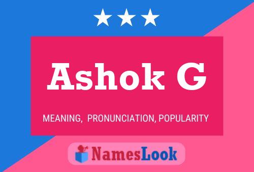 Ashok G Name Poster