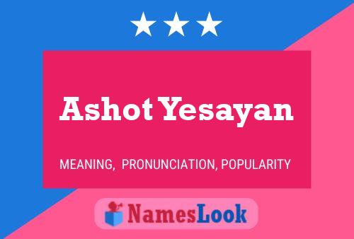 Ashot Yesayan Name Poster