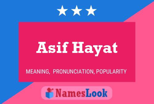 Asif Hayat Name Poster