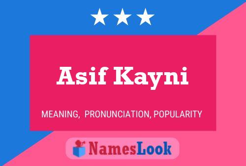 Asif Kayni Name Poster