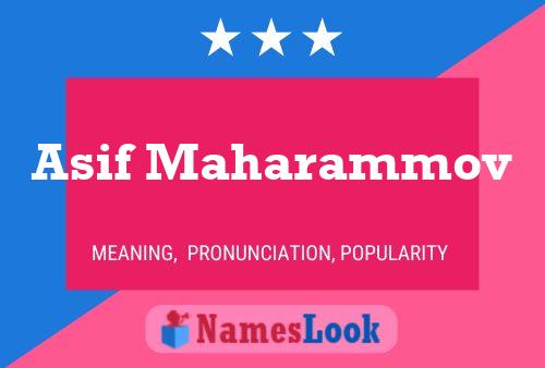 Asif Maharammov Name Poster