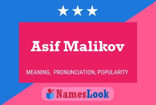 Asif Malikov Name Poster