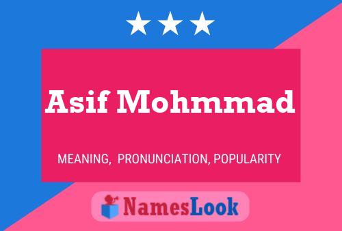 Asif Mohmmad Name Poster