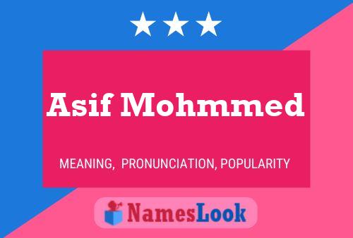 Asif Mohmmed Name Poster