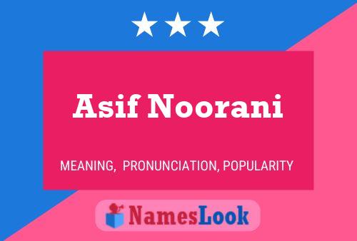 Asif Noorani Name Poster