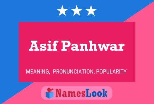 Asif Panhwar Name Poster