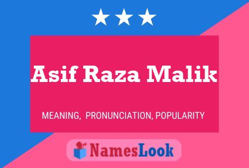 Asif Raza Malik Name Poster