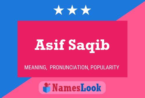 Asif Saqib Name Poster