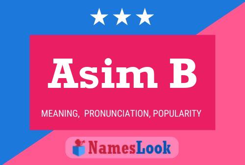 Asim B Name Poster