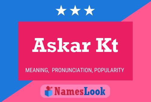 Askar Kt Name Poster