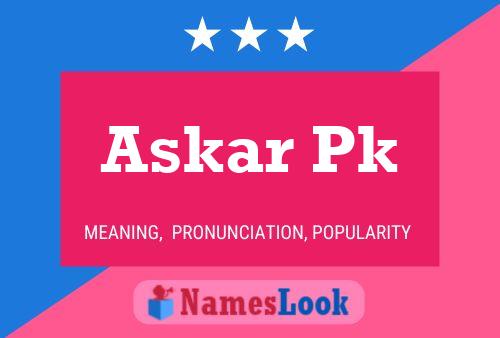 Askar Pk Name Poster