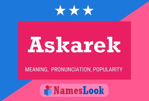 Askarek Name Poster