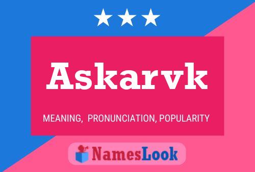 Askarvk Name Poster