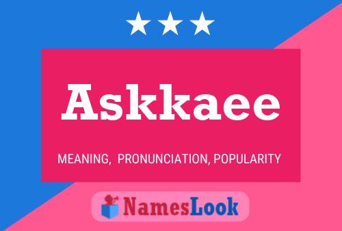 Askkaee Name Poster