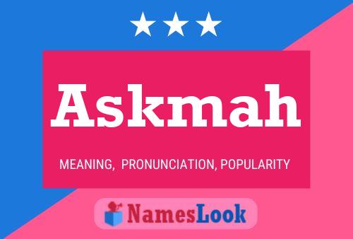 Askmah Name Poster