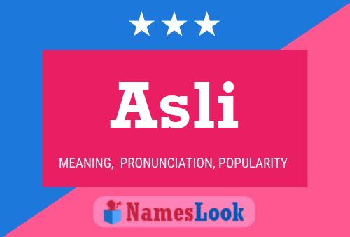 Asli Name Poster