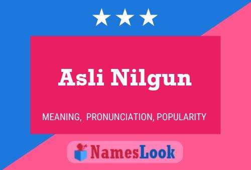 Asli Nilgun Name Poster