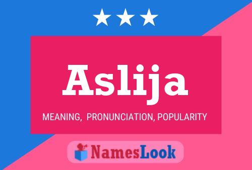 Aslija Name Poster