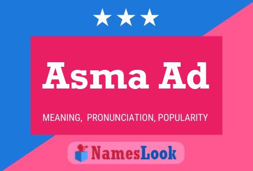 Asma Ad Name Poster