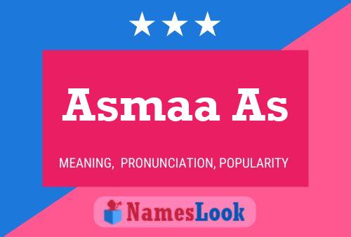 Asmaa As Name Poster