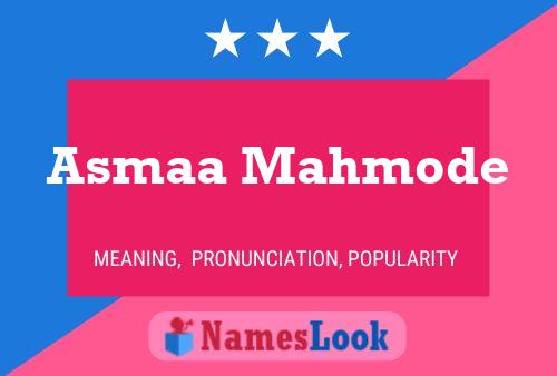 Asmaa Mahmode Name Poster