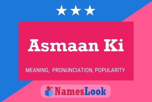 Asmaan Ki Name Poster