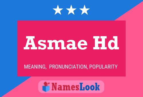 Asmae Hd Name Poster