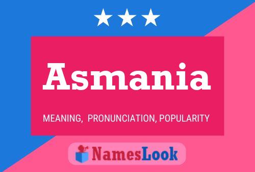 Asmania Name Poster