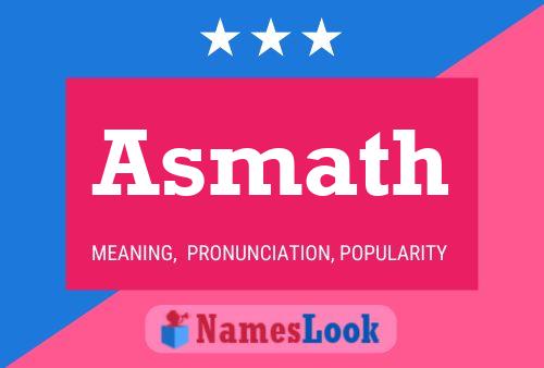 Asmath Name Poster