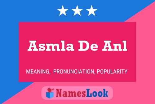 Asmla De Anl Name Poster