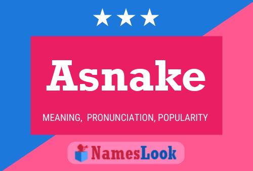 Asnake Name Poster