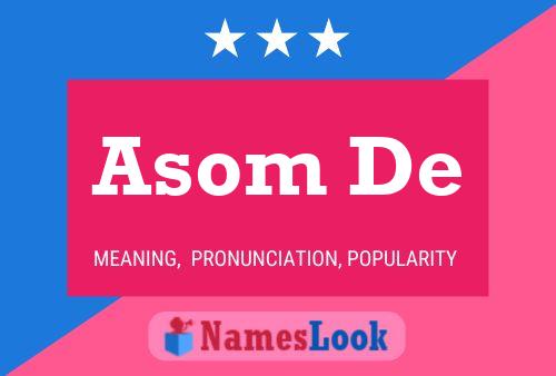 Asom De Name Poster