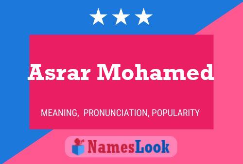 Asrar Mohamed Name Poster