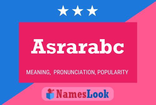 Asrarabc Name Poster