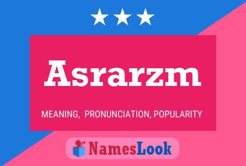 Asrarzm Name Poster