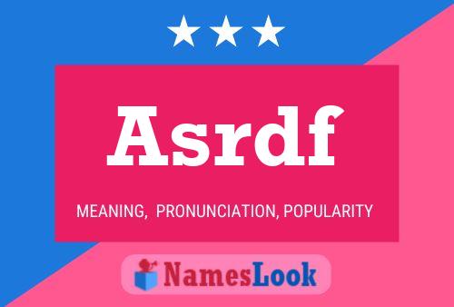 Asrdf Name Poster