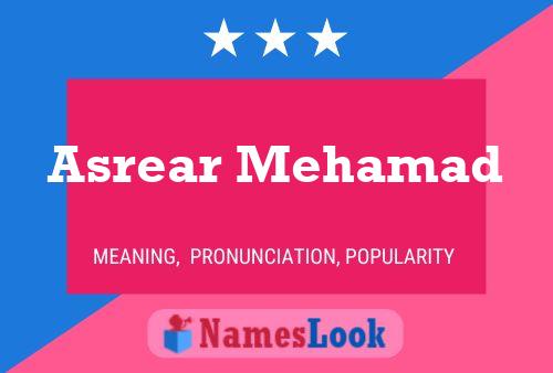 Asrear Mehamad Name Poster