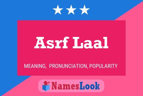 Asrf Laal Name Poster