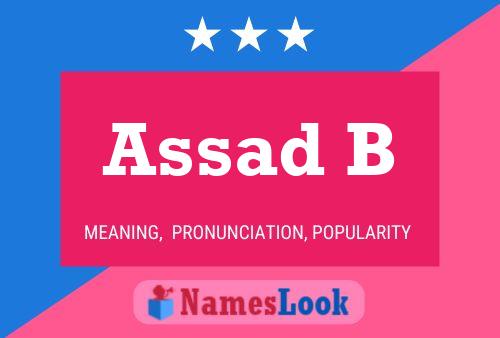 Assad B Name Poster