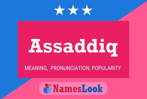 Assaddiq Name Poster