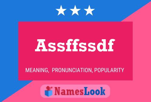 Assffssdf Name Poster