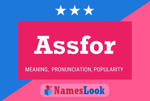 Assfor Name Poster