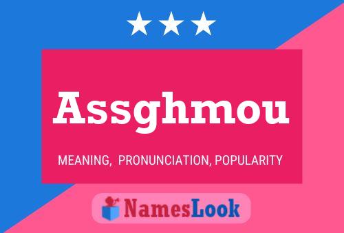 Assghmou Name Poster