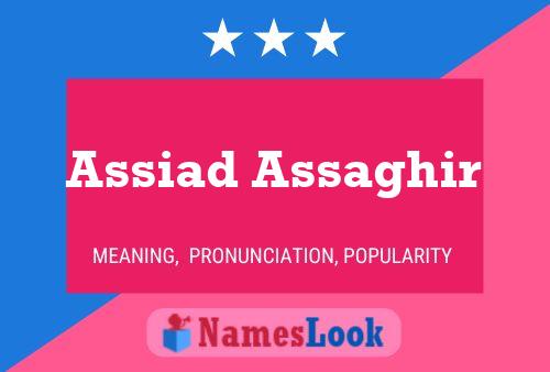 Assiad Assaghir Name Poster