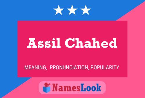 Assil Chahed Name Poster