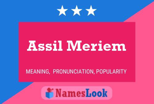 Assil Meriem Name Poster