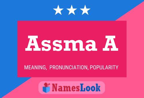 Assma A Name Poster