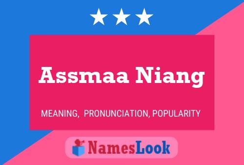 Assmaa Niang Name Poster