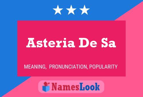 Asteria De Sa Name Poster